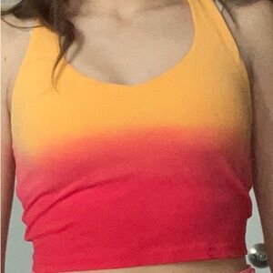 Gradient Orange and Pink Women's Top